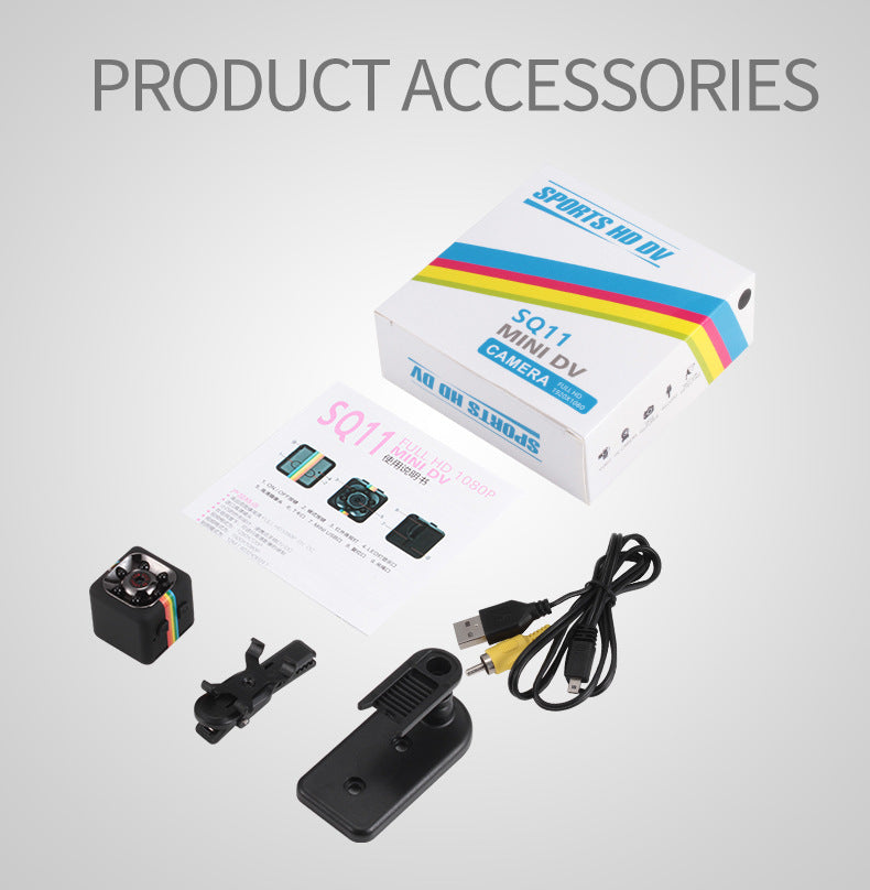 SQ11 Mini 1080P Camera with Infrared Night Vision and Clear Video
