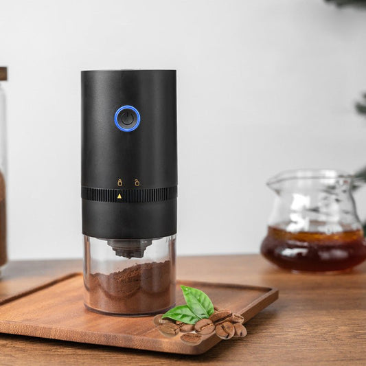 Portable electric coffee grinder with USB Type-C charging and ceramic grinding core