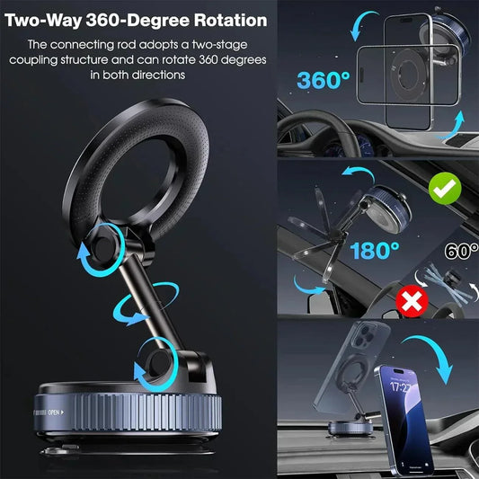2026 Magnetic vacuum car phone holder 360 adjustable mount Stone's Store