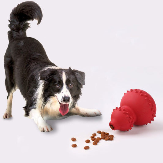 Natural rubber pet toy for safe and durable biting and grinding