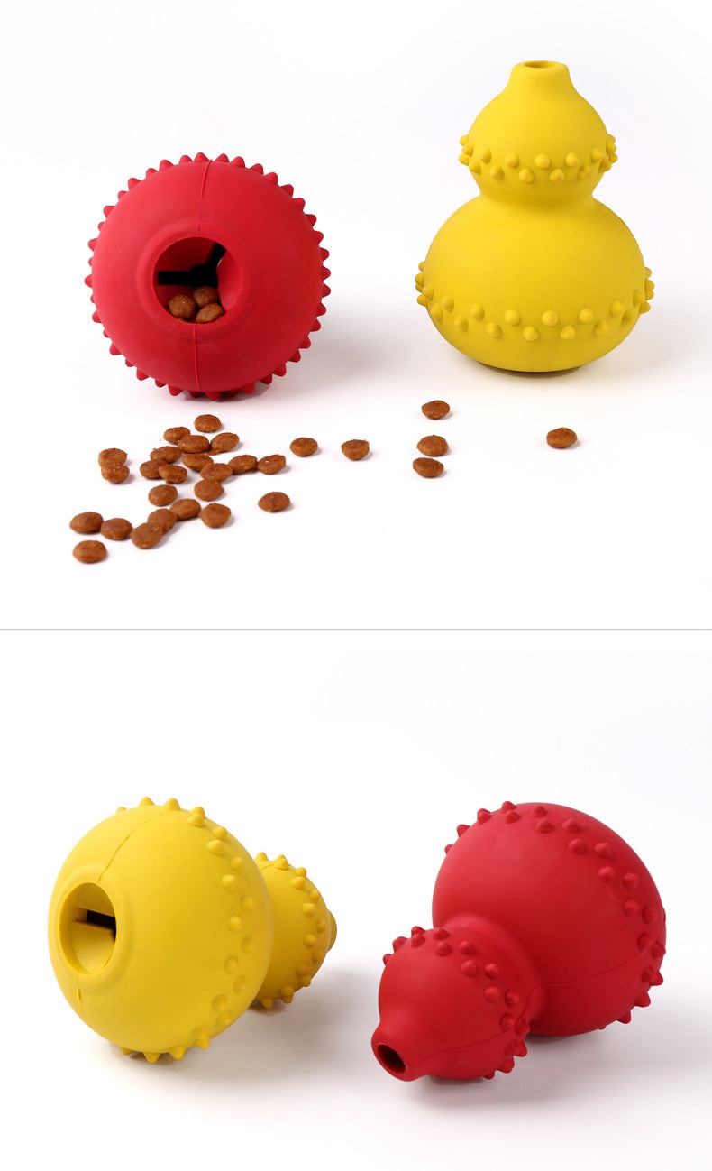 Sturdy natural rubber dog toy for teething and biting relief