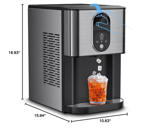 44lbs daily capacity countertop ice maker with silent and convenient dispenser operation