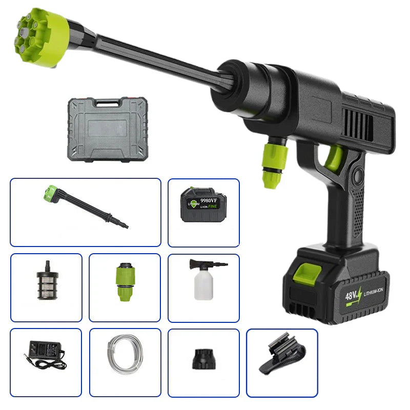 High-Pressure Cordless Washing Machine with Single-Port Charging and Portable Build