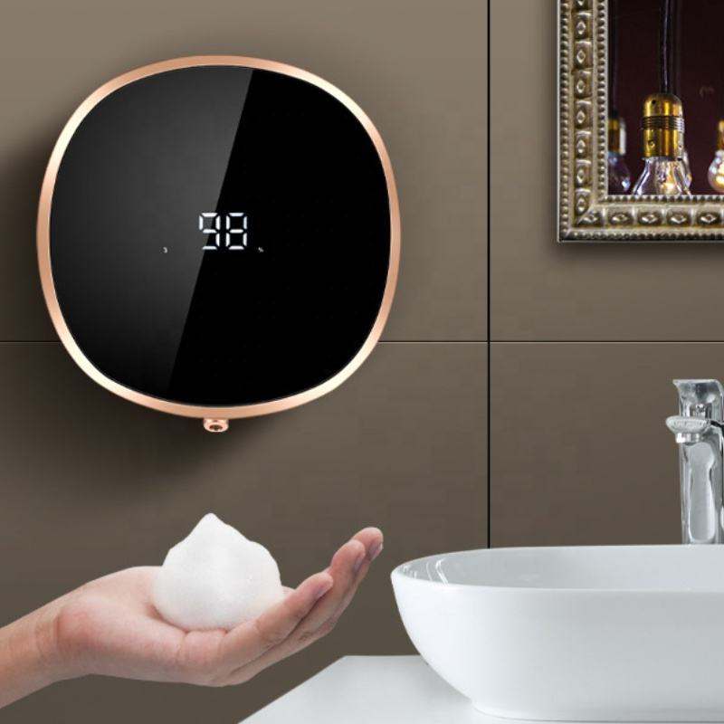 Automatic foam dispenser with infrared sensor for hands-free soap dispensing in white and black options