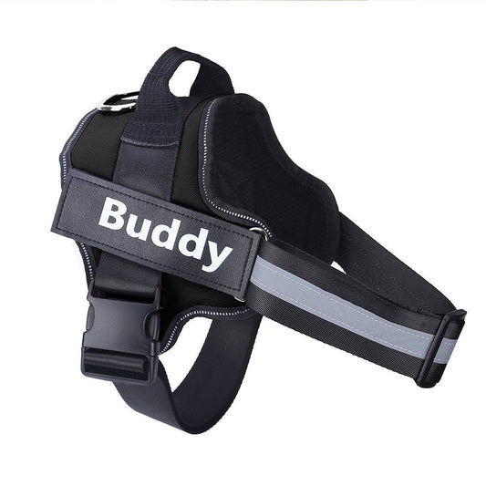 Personalized Dog Harness NO PULL Reflective Breathable Adjustable Pet Harness Vest For Small Large Dog Custom Patch Pet Supplies null