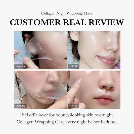 Face Night Mask Collagen Wrapping Mask Natural Ingredients Firming Elasticity & Hydration Anti-wrinkle For Skin Care Best Choice For 3C Discount Store