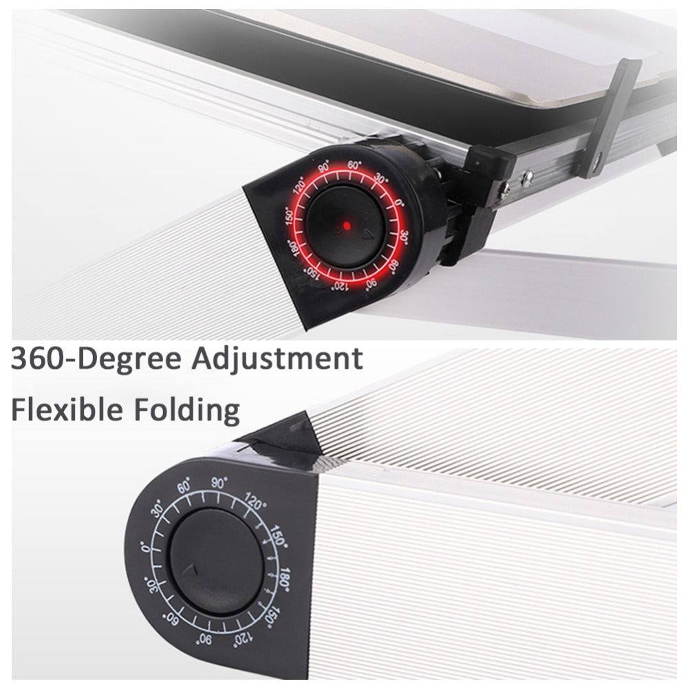 Ergonomic foldable laptop stand with ergonomic design for comfortable working
