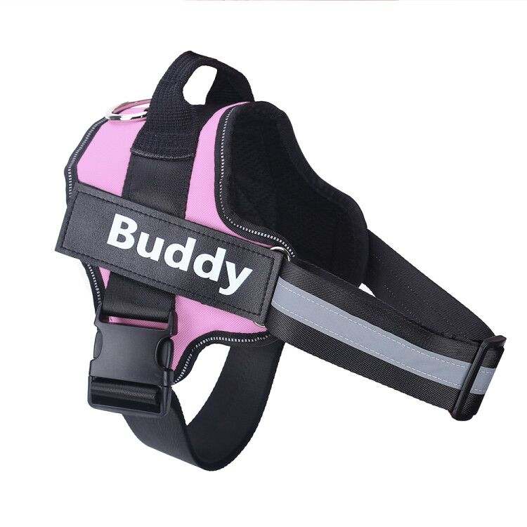 Personalized Dog Harness NO PULL Reflective Breathable Adjustable Pet Harness Vest For Small Large Dog Custom Patch Pet Supplies null