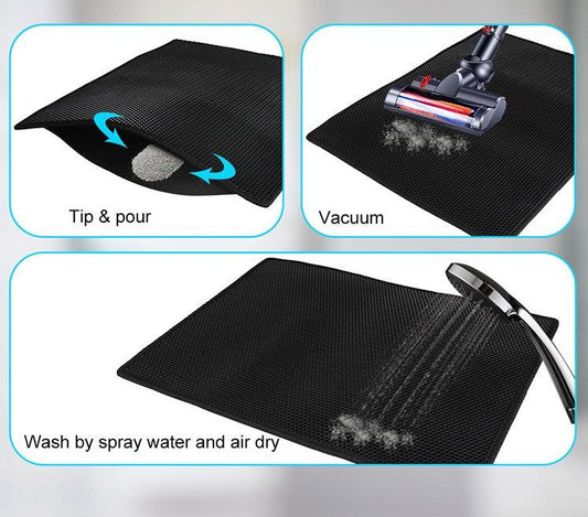 Waterproof Honeycomb Cat Litter Pad, quilted edges and EVA foam for pet owners