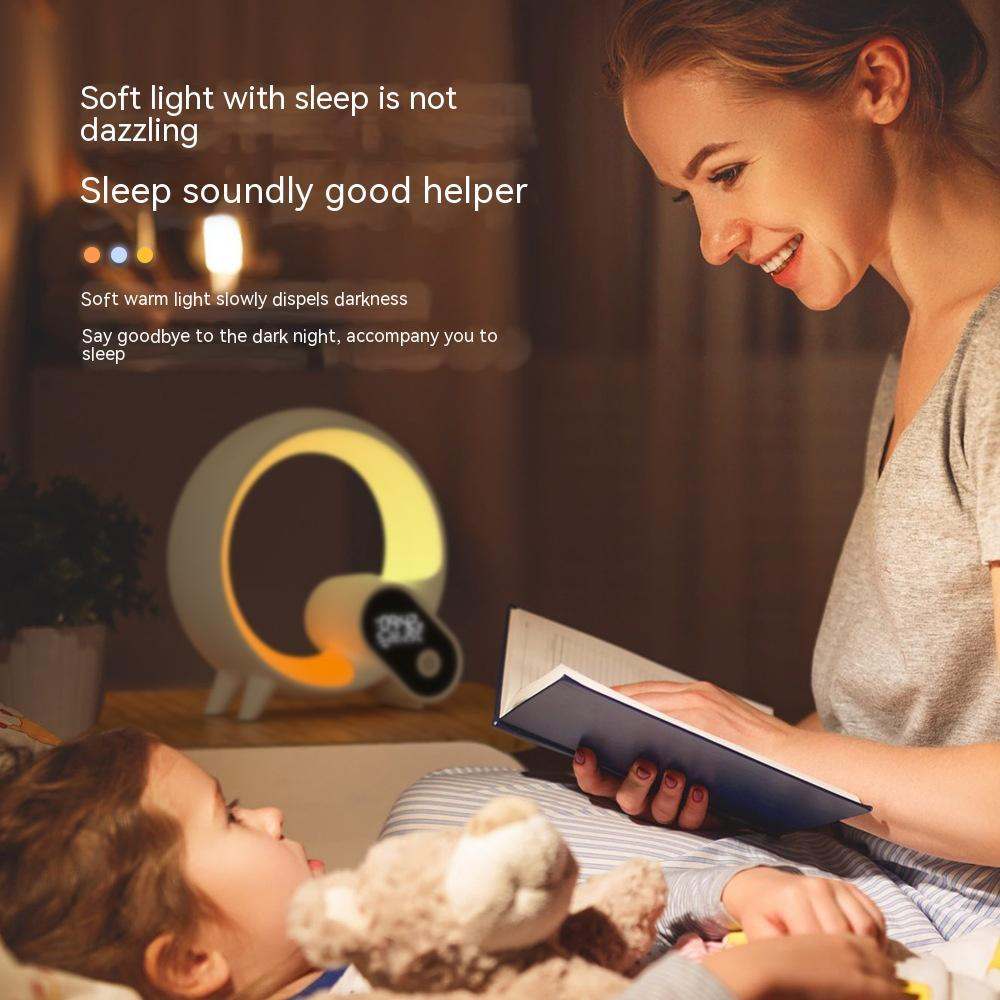 Q Light analog sunrise digital display alarm clock with Bluetooth audio