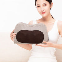 Advanced cervical spine massager pillow with kneading and infrared massage features