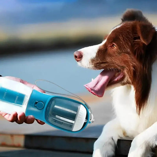 Dog Water Cup Drinking Food Garbage Bag Three-in-one Portable Small Multi-functional Pet Cups Pets Supplies null