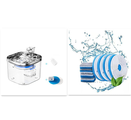 Stainless steel automatic circulation water dispenser for intelligent pet fountain accessories