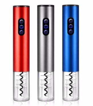 Electric automatic wine bottle opener with foil cutter for effortless wine pouring experience