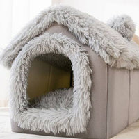 Foldable Dog House Pet Cat Bed Winter Dog Villa Sleep Kennel Removable Nest Warm Enclosed Cave Sofa Pets Supplies null