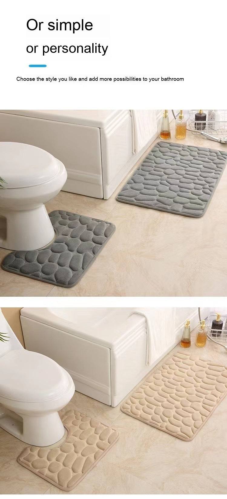 Ergonomic U-Shaped Memory Foam Floor Mat for Relief