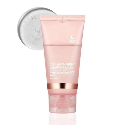 Night Mask Collagen firming face mask with brush for skin hydration and anti-wrinkle care