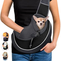 Portable pet carrier for small dogs and cats with breathable mesh and secure closure