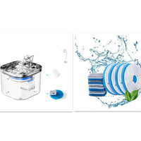 Stainless steel automatic circulation water dispenser for intelligent pet fountain accessories
