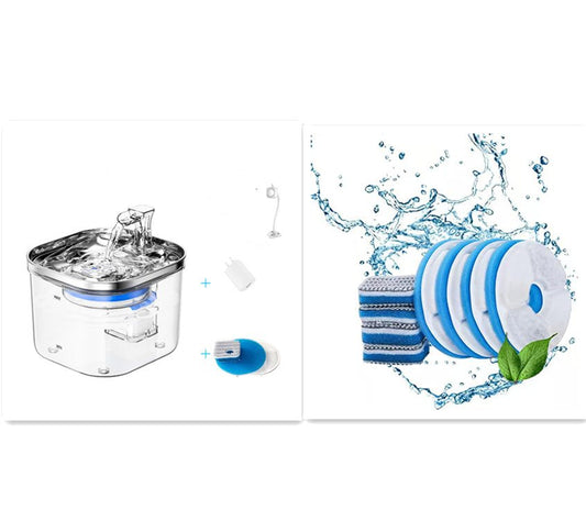Stainless steel automatic circulation water dispenser for intelligent pet fountain accessories