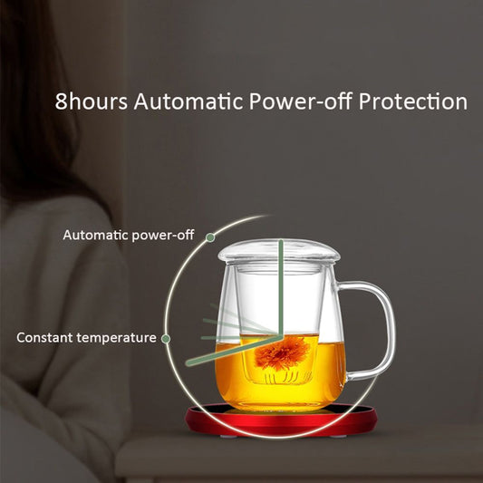 Electric cup warmer with touch pad for heating coffee, milk, and tea
