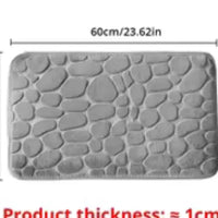 Embossed Microfiber Anti Slip Pebble Bath Mat LuminaHome Store