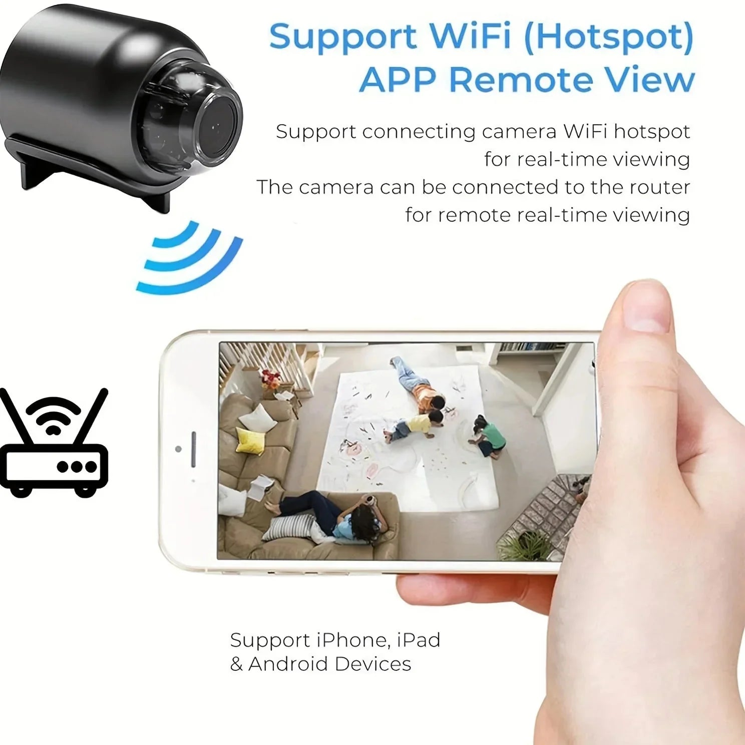 Smart Home Security Camera Small CCTV Night Vision Motion Detection Alarm Monitor Best Choice For 3C Discount Store