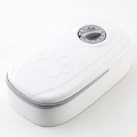 Pet feeding system with timer and stainless steel bowl