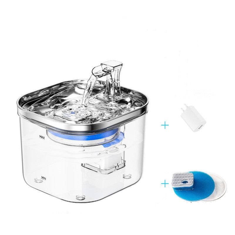 Stainless steel automatic circulation water dispenser for intelligent pet fountain accessories