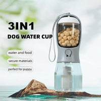 Dog Water Cup Drinking Food Garbage Bag Three-in-one Portable Small Multi-functional Pet Cups Pets Supplies null