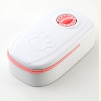 Automatic pet feeder with timer and stainless steel bowl for cats and dogs