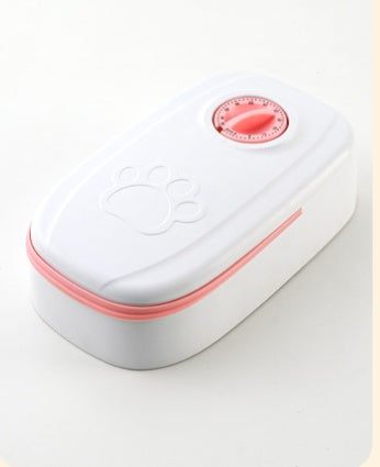 Automatic pet feeder with timer and stainless steel bowl for cats and dogs