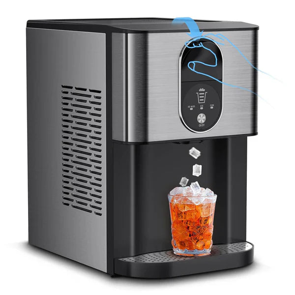 Countertop ice maker with silent operation and 44lbs/24H daily dispenser capacity