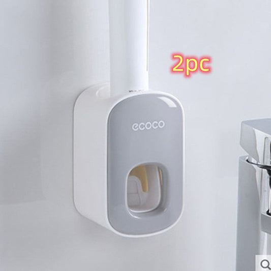 Wall Mounted Automatic Toothpaste Holder Bathroom Accessories Set Dispenser null
