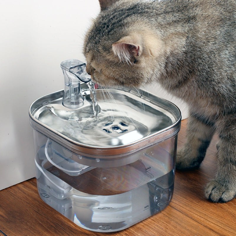 Stainless steel automatic circulation water dispenser for intelligent pet fountain accessories