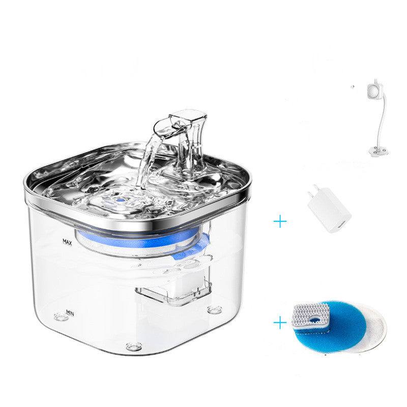 Stainless steel automatic circulation water dispenser for intelligent pet fountain accessories